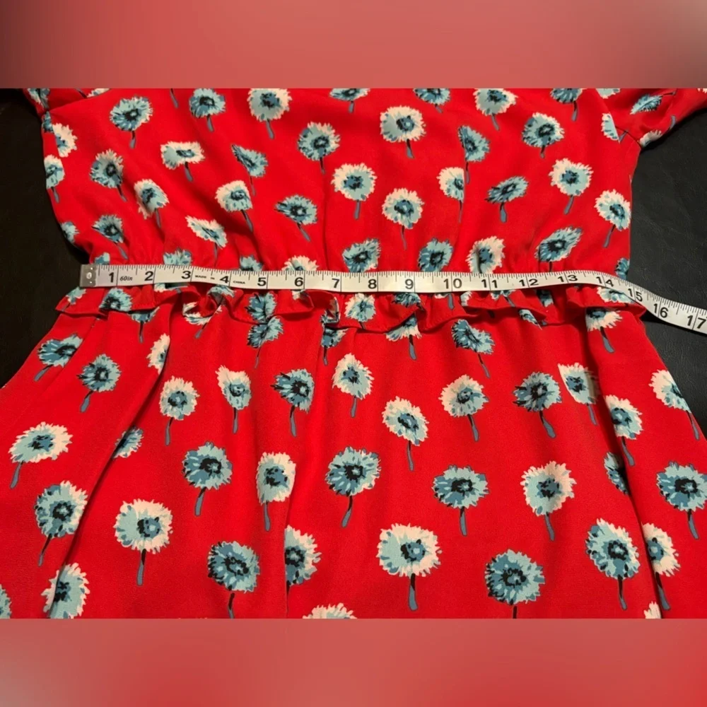 J. Crew Factory Red Longfellow Floral Dress size 8